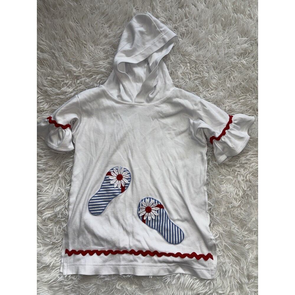 Kelly’s Kids Girls Sz. 2T Hooded Flip Flop Design Dress/ Cover Up. Classic, Cute